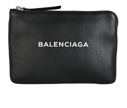 Balenciaga Pouch, &pound;190, Accessories, Black, Leather, Front view